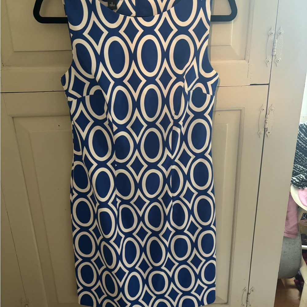 Alyx Navy and White Circle Print Mini Dress